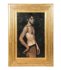 Malcolm LIEPKE: "Young Man" - Oil Painting