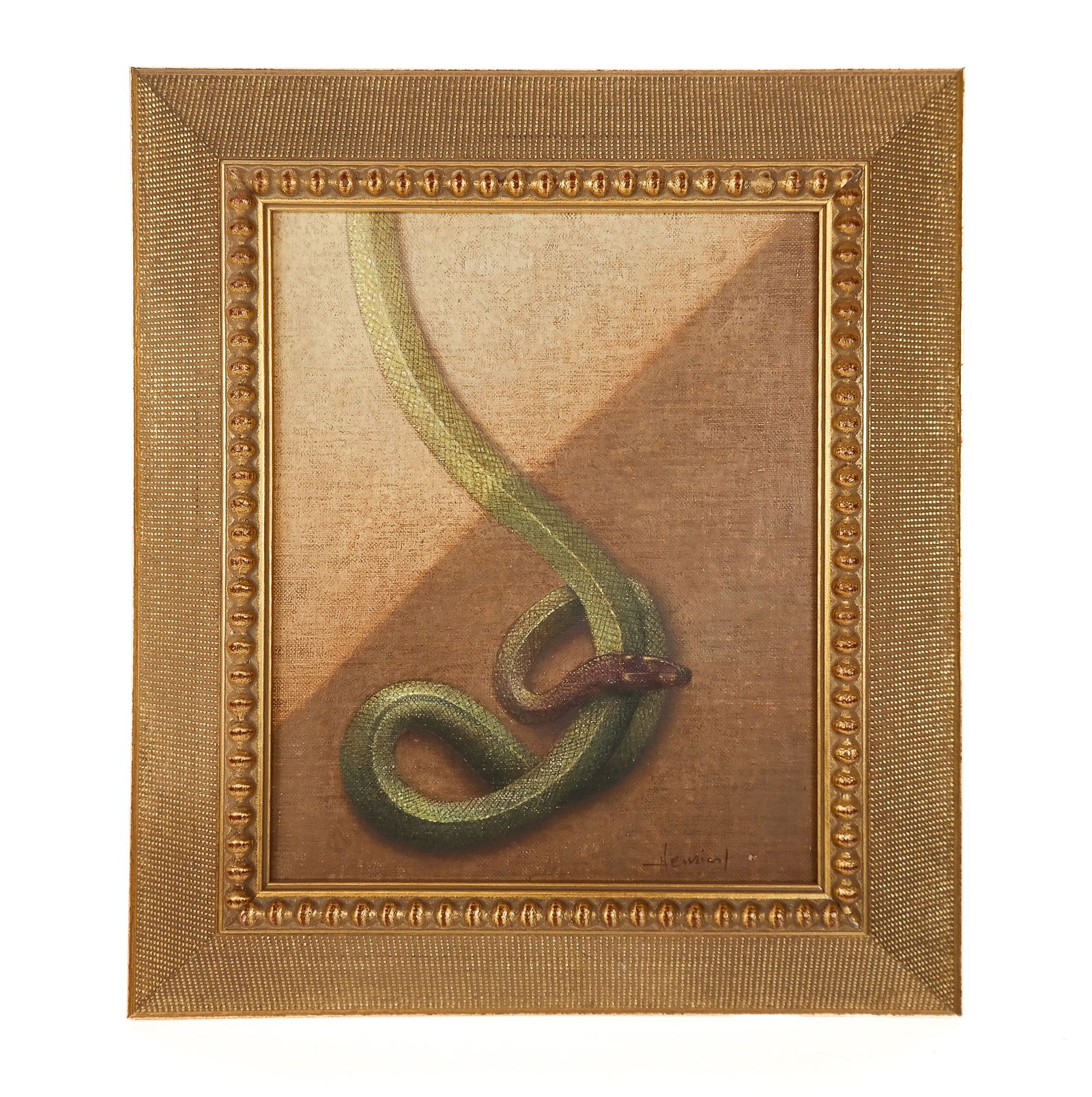 Michel HENRICOT: "Snake" - Oil Painting (1 of 9)