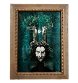 Surrealist Study Of A Face - Mixed Media