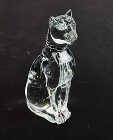 Baccarat Crystal Figure of an Egyptian Cat