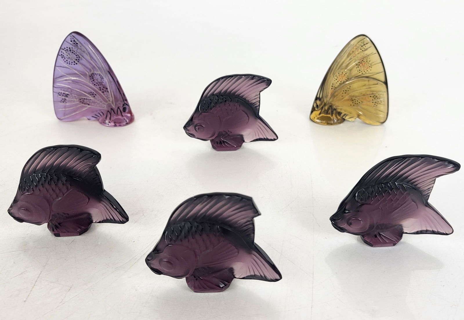 Lalique Colored Crystal Figurines, 6 (1 of 10)