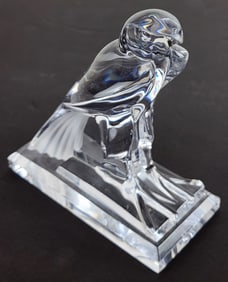 Daum France Crystal Sculpture of a Falcon