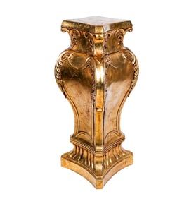 Venetian Gilded Bombe Pedestal