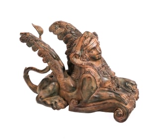 Egyptian Revival Bronze Sphinx