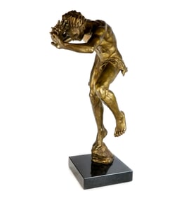 Gwen MARCUS "Tempest" Gilt Bronze Sculpture