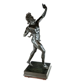 Pietro MASULLI Bronze Figure of Dancing Pan