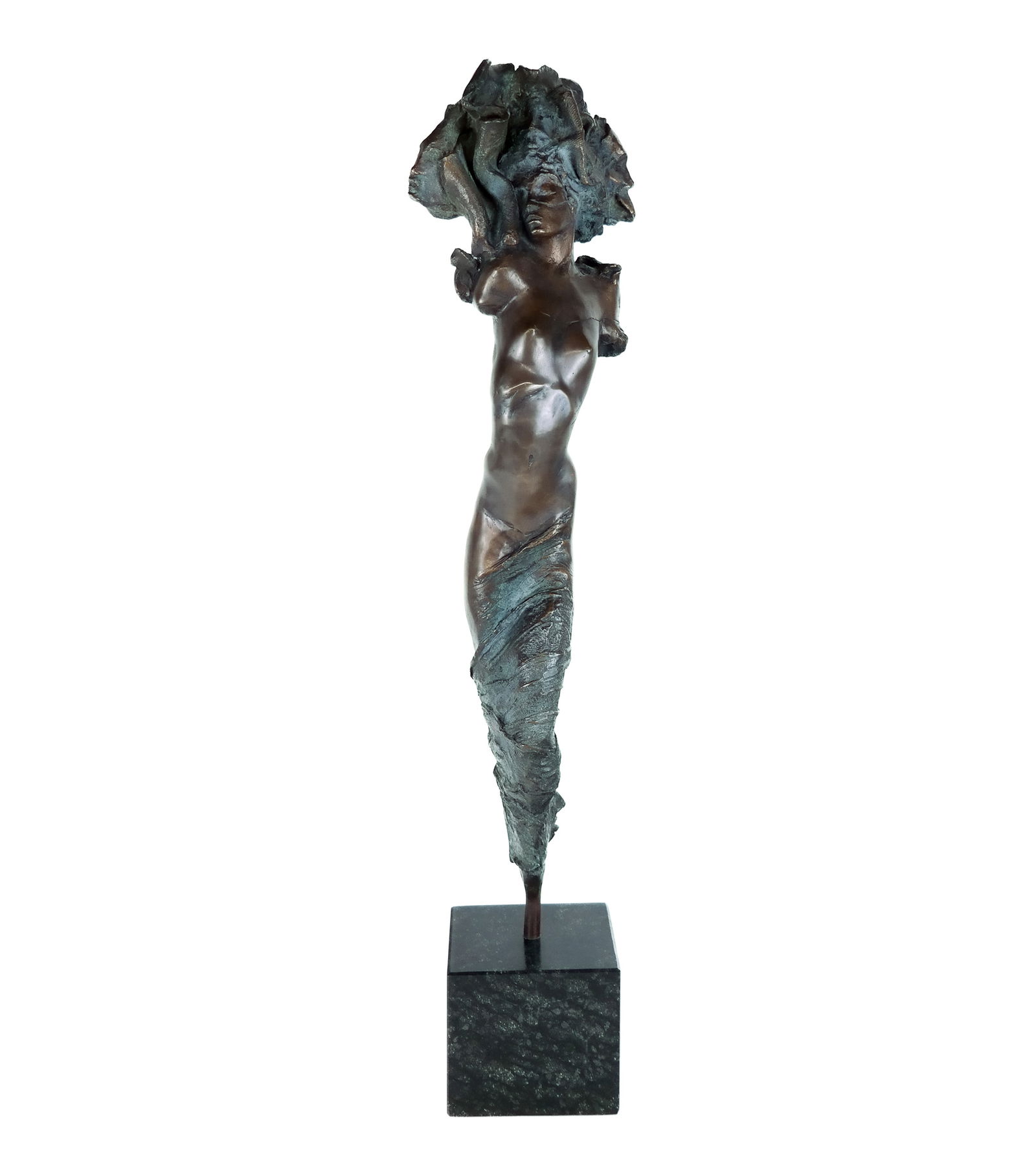 Jurgen GORG "Janus Faced Muse" Bronze on Marble (1 of 13)