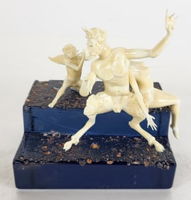 Lucio BUBACCO Murano Figural Group with Satyr