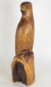 Bill DEHOS "Butternut Falcon" Wood Sculpture