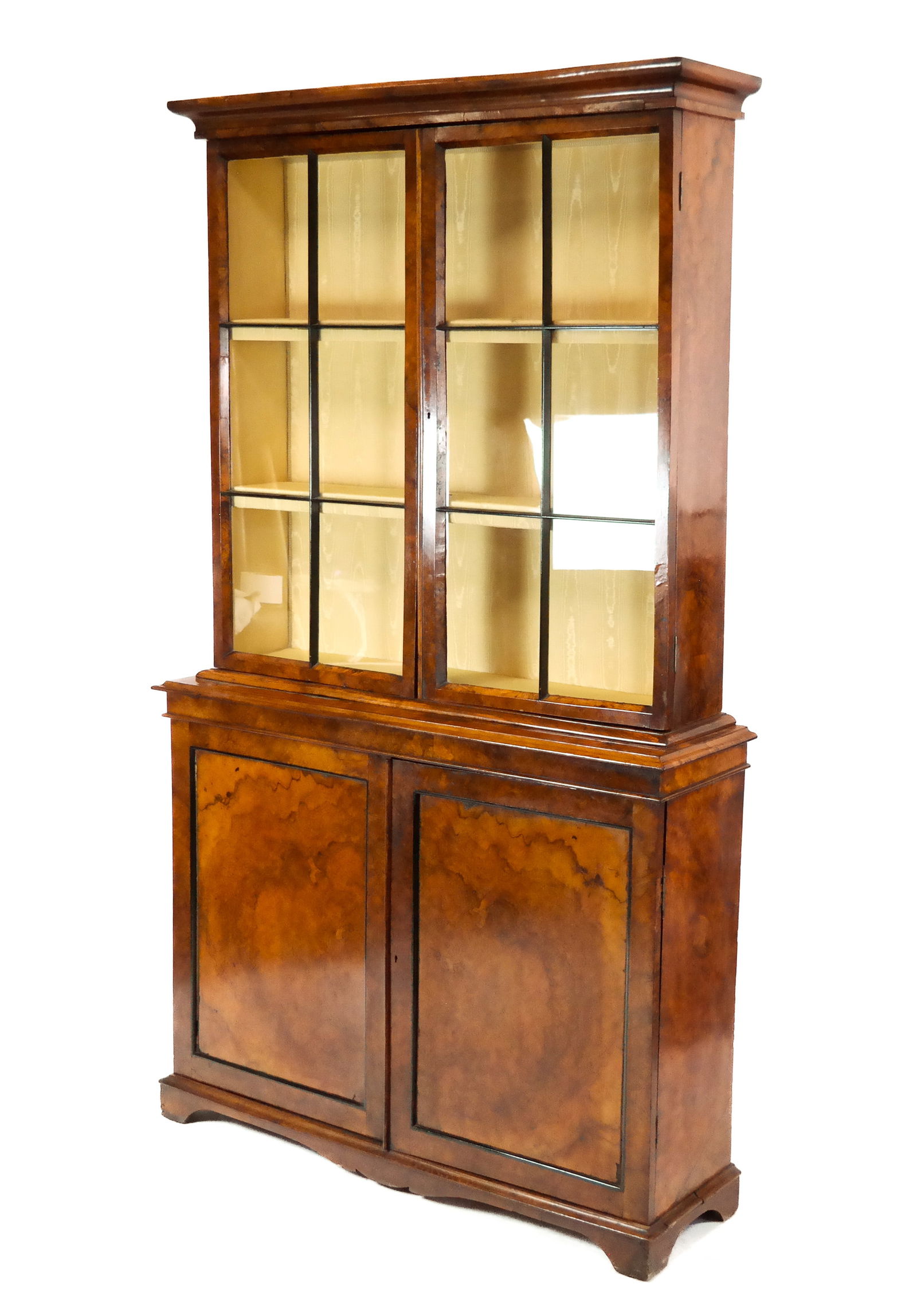 Georgian Burl Walnut Breakfront (1 of 15)