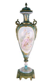 A. Collot Signed Sevres Style Porcelain Lidded Urn (1 of 19)