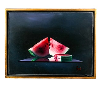 Dario CAMPANILE: "La Piramide Rossa" - Oil Painting