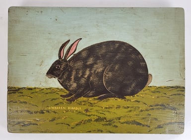 Warren KIMBLE: Rabbit Study - Oil Painting