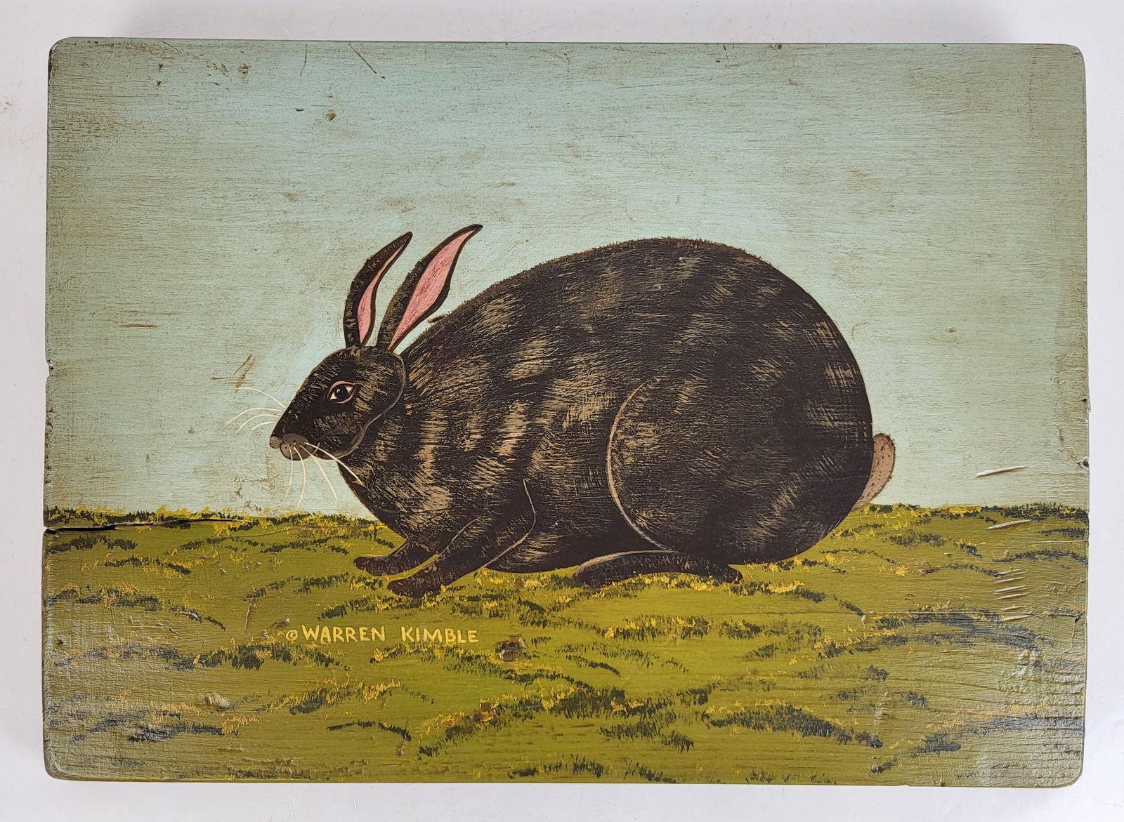 Warren KIMBLE: Rabbit Study - Oil Painting (1 of 8)