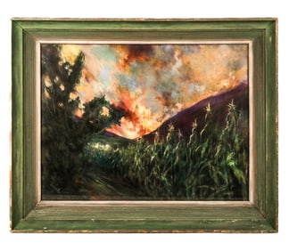 Valley Landscape - Pastel Painting