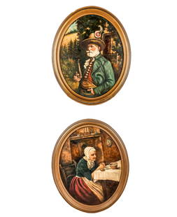 G. RICCI: Two Portraits - Oil Paintings