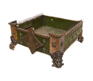 Allegorical-Painted Wood Log Holder