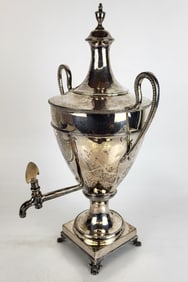 Antique English Silver Water Urn