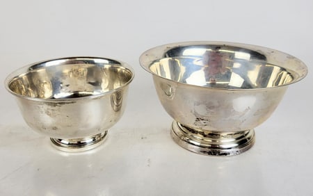 Two Sterling Silver Bowls