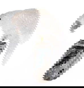 Peter Muller Carved Gemstone Bird Sculpture