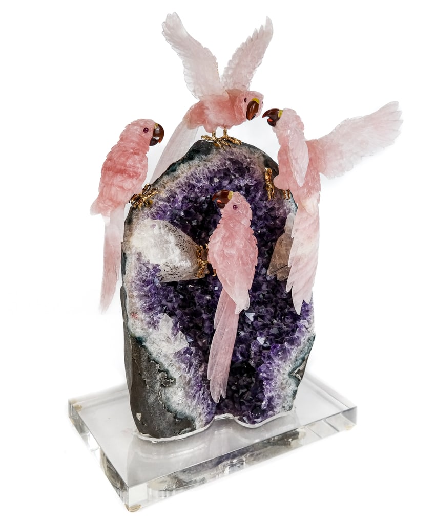 Peter Muller Carved Gemstone Bird Sculpture (1 of 17)