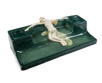 Wiener Kunstkeramische Werkstatte Figural Inkwell