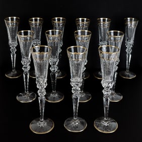 13 Saint Louis Excellence Crystal Champagne Flutes