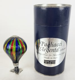 International, Ltd. Silver and Art Glass Figure