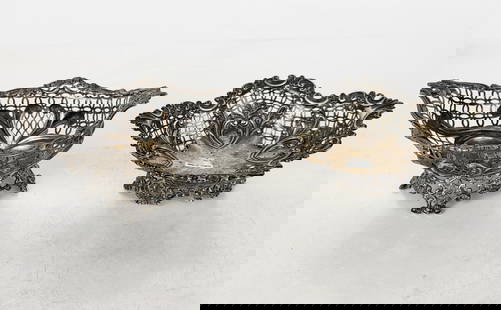 Two Silver Reticulated Candy Dishes