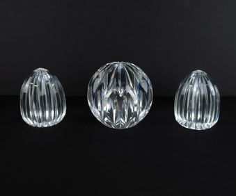 Three Crystal and Glass 'Juicer' Paperweights