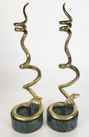 Michael Aram Two “Rainforest Snake” Candlesticks