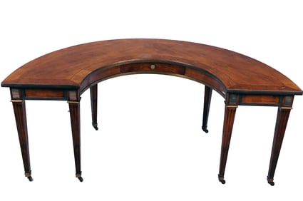 Inlaid Demilune Desk