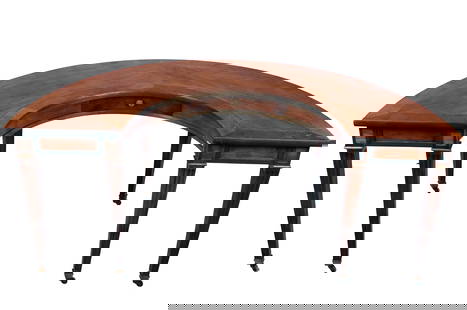 Inlaid Demilune Desk