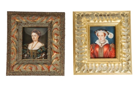 Franco CHIETI Two Framed Portrait Plaques