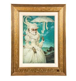 Daniel MERRIAM Oil on Panel of a Monkey