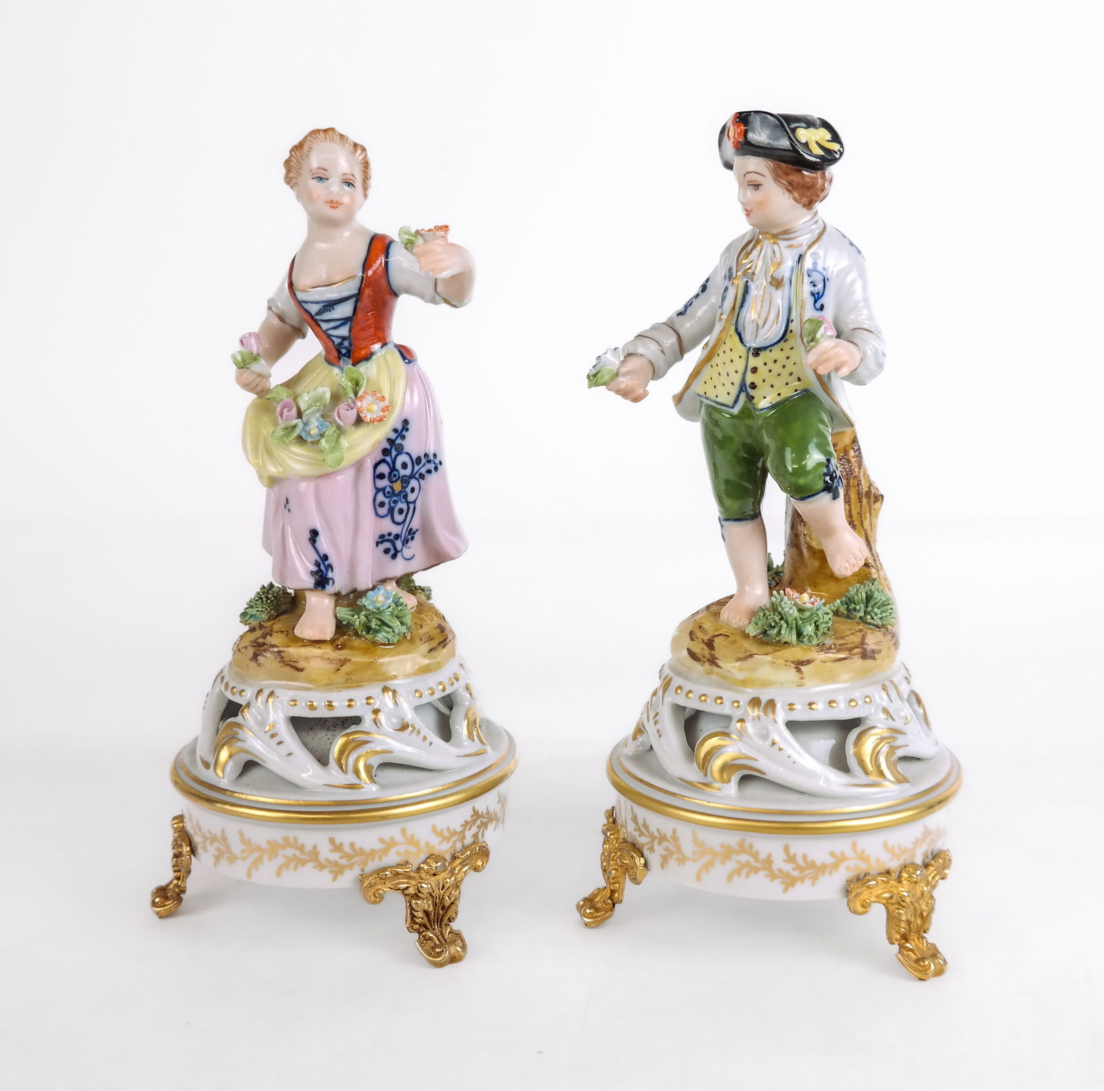 Sevres Two Porcelain and Bronze Figures (1 of 8)