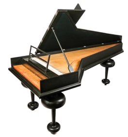 Robert “Bobby” BUECKER Ebonized Wood Harpsicord