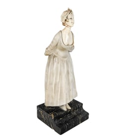 19th C. Marble Sculpture Of A Woman
