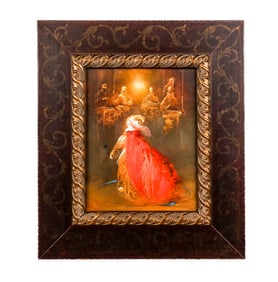 Anne BACHELIER Framed Oil on Panel