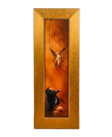 Anne BACHELIER "Ouvre la Cage" Oil on Canvas