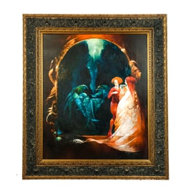 Anne BACHELIER "Univers Nocturne" Oil on Panel