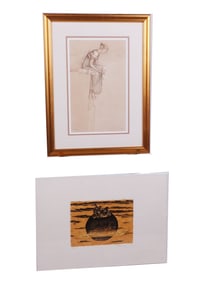 CIELAWSKI Etching and Michael PARKES Lithograph, 2