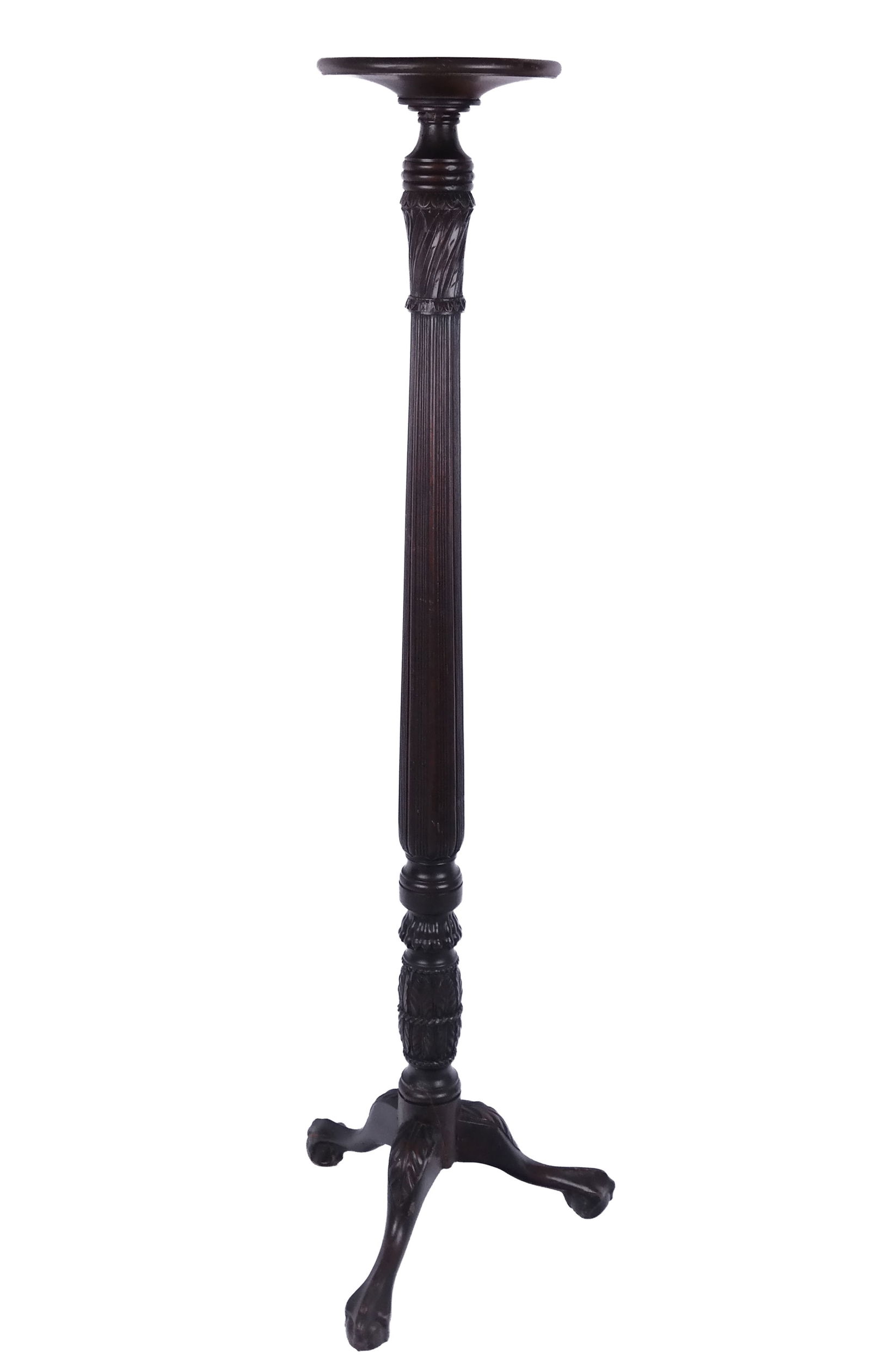 Georgian Reed-Form Wood Pedestal (1 of 9)