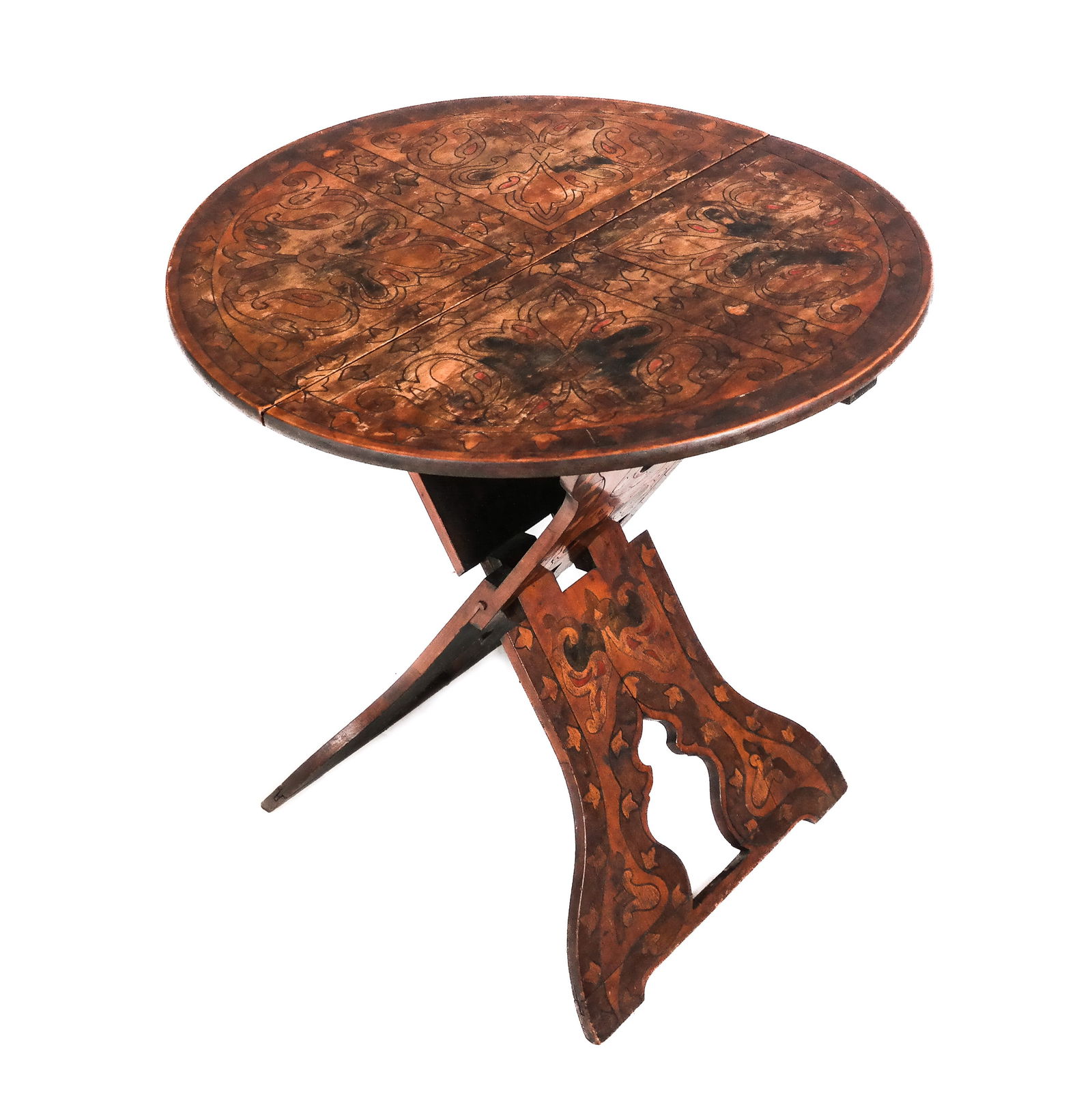 Folk Art Decorated Folding Table (1 of 8)