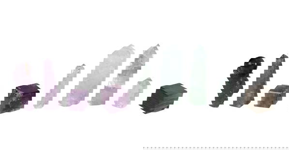 Group Quartz, Amethyst, and Other Ornaments, 9