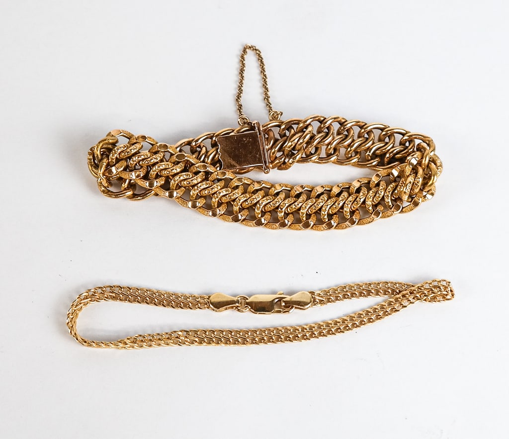 Two Gold Chain Bracelets (1 of 8)