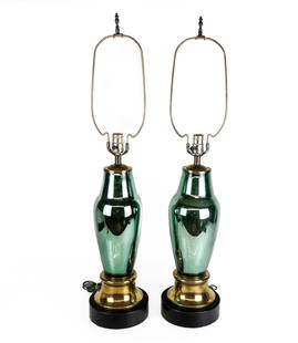 Pair of Mercury Glass Lamps