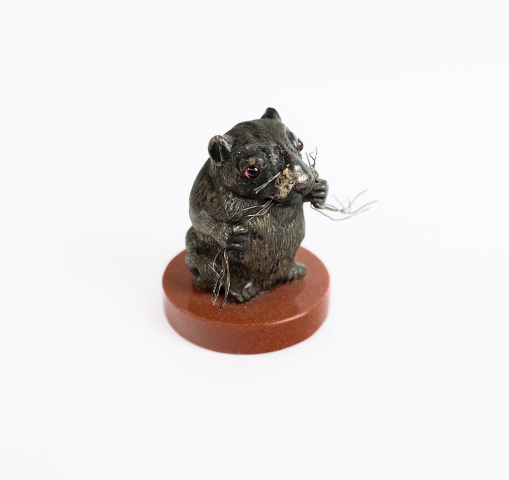 Russian Silver and Gold Stone Mouse (1 of 8)