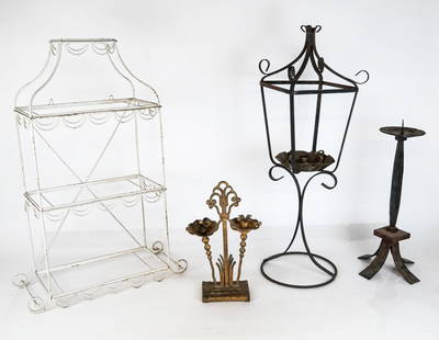 Four Decorative Metal Objects