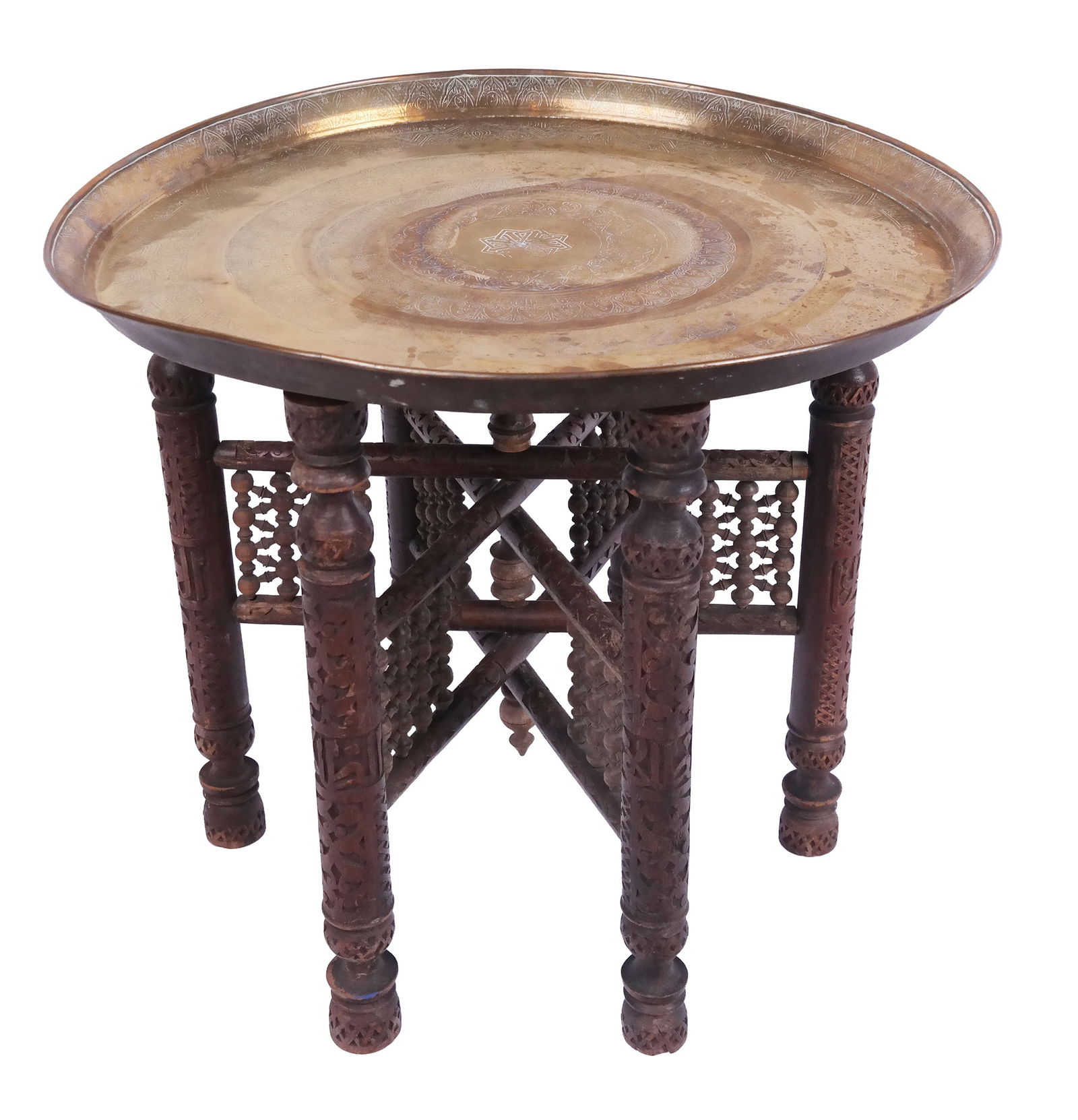 Moroccan Brass Tray Top Table (1 of 7)